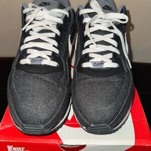 Nike Charcoal and White Denim Athletic Shoes